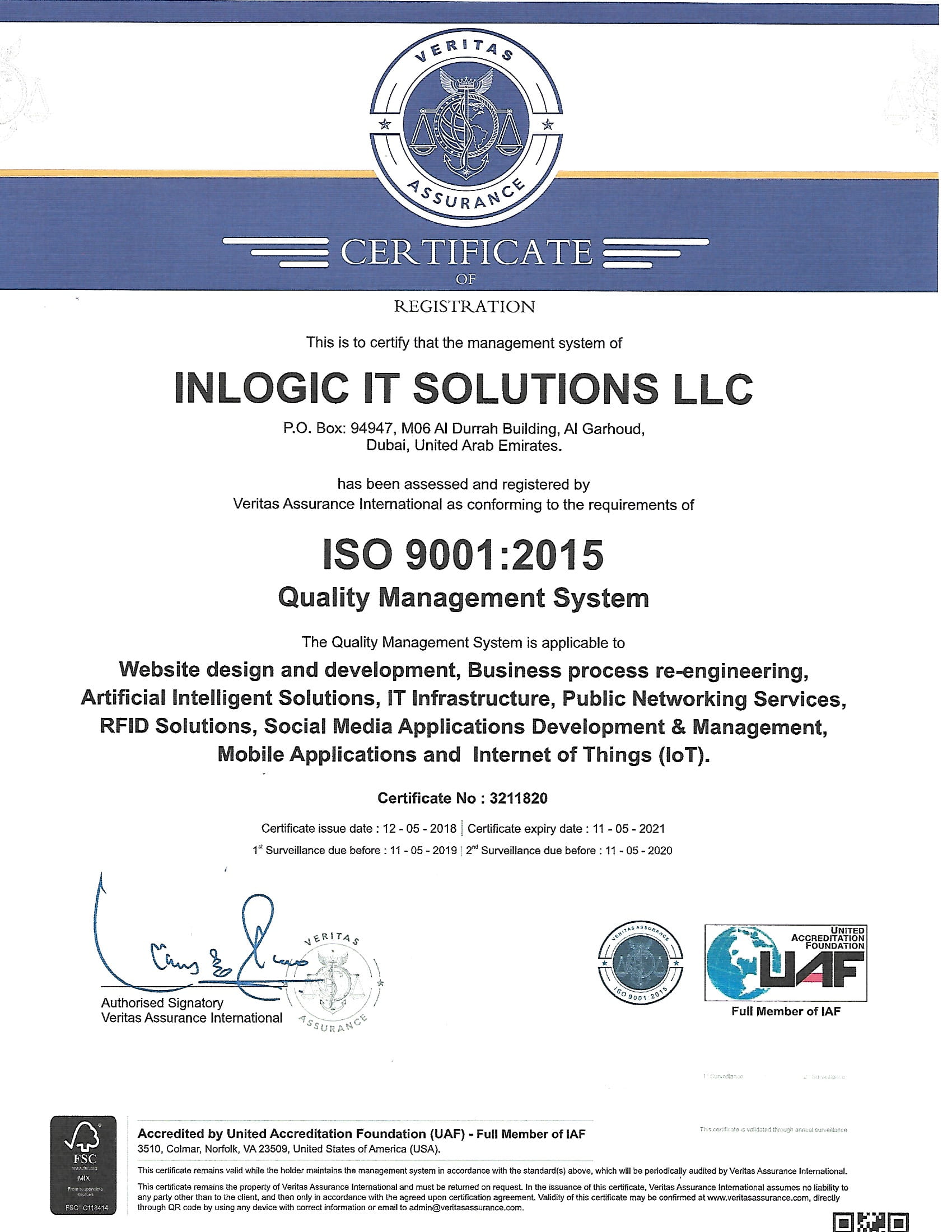 ISO90012015Certificate-inlogic